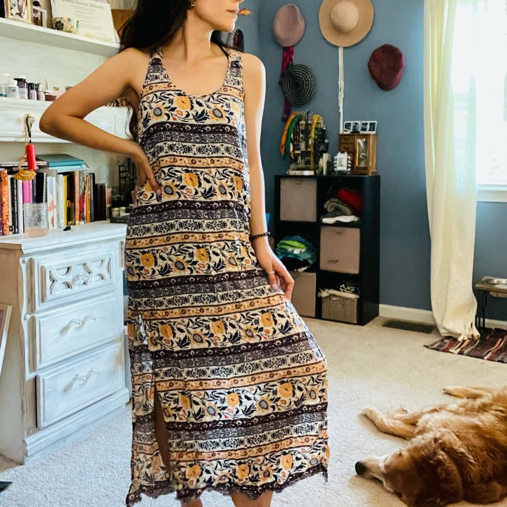 Forever 21 patterned maxi dress